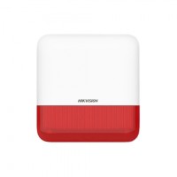 სირენა, გარე მონტაჟის, წითელი, უკაბელო DS-PS1-E-WE, Red, 868MHz AX PRO Series