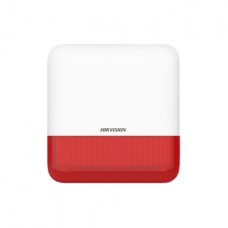 სირენა, გარე მონტაჟის, წითელი, უკაბელო DS-PS1-E-WE, Red, 868MHz AX PRO Series