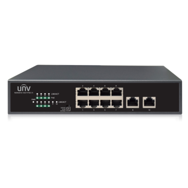 10-Port Network Switch with 8 PoE Ports