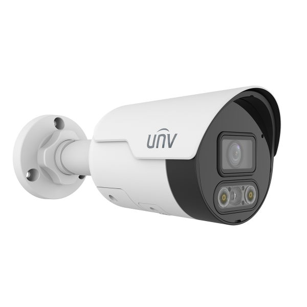 UNIVIEW-IP Camera - 2MP Bullet Camera 2.8mm Lens, Dual Light, Micro SD, Microphone