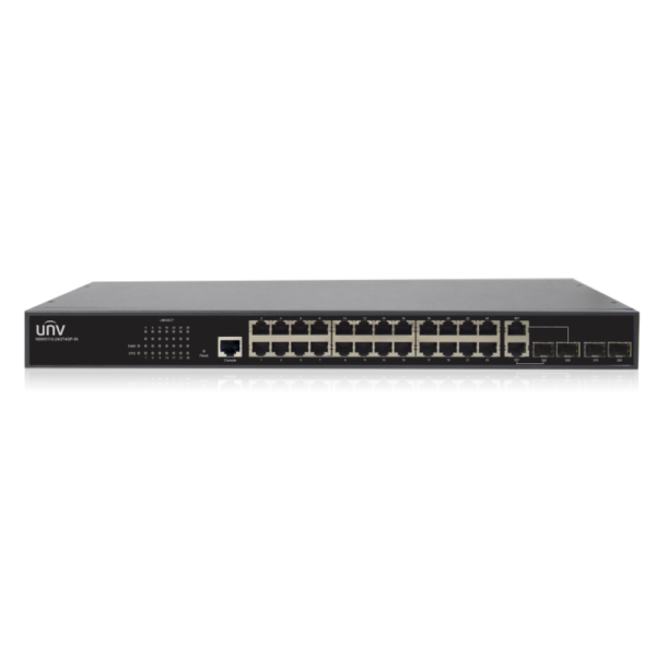 Managed 24-port Gigabit switch with 4 SFP ports