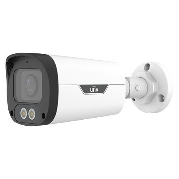 UNIVIEW-IP Camera - 4MP Bullet Camera 4.0mm Lens, White Light, Micro SD, Microphone